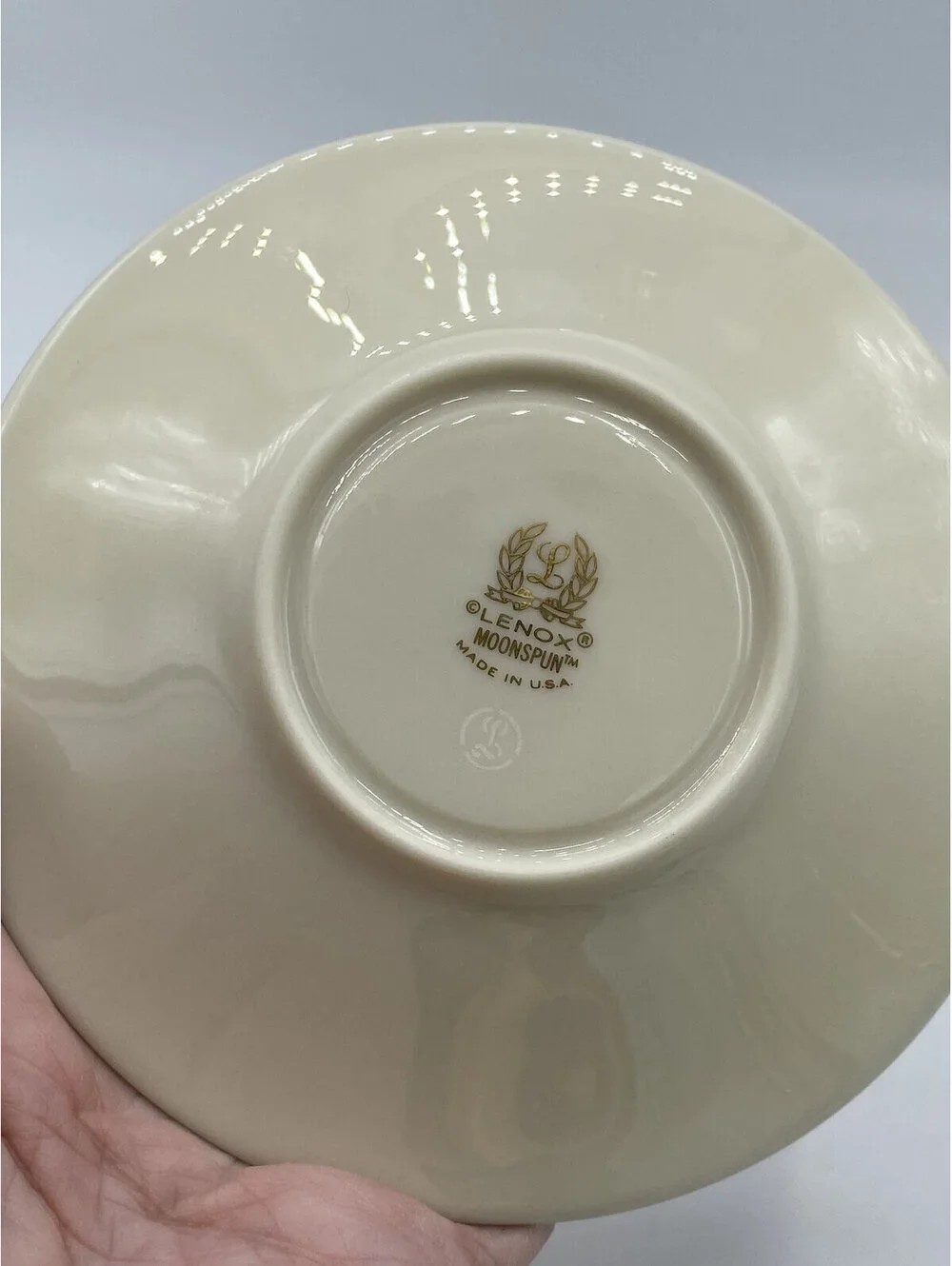 Vintage Lenox Moonspun Platinum Porcelain Demitasse Saucer